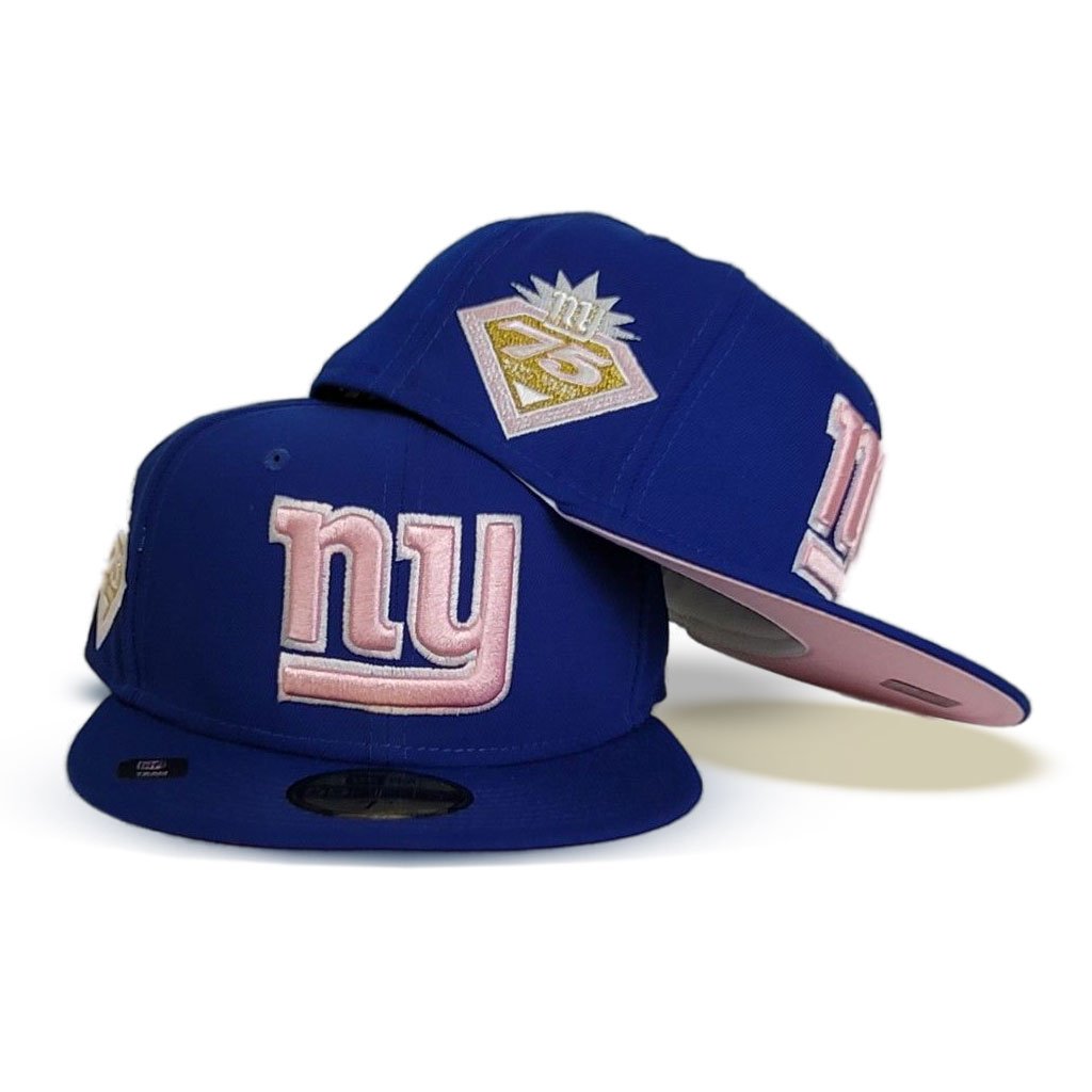 New Era New York Giants Royal/Pink 75th Anniversary Patch 59FIFTY Fitted Hat