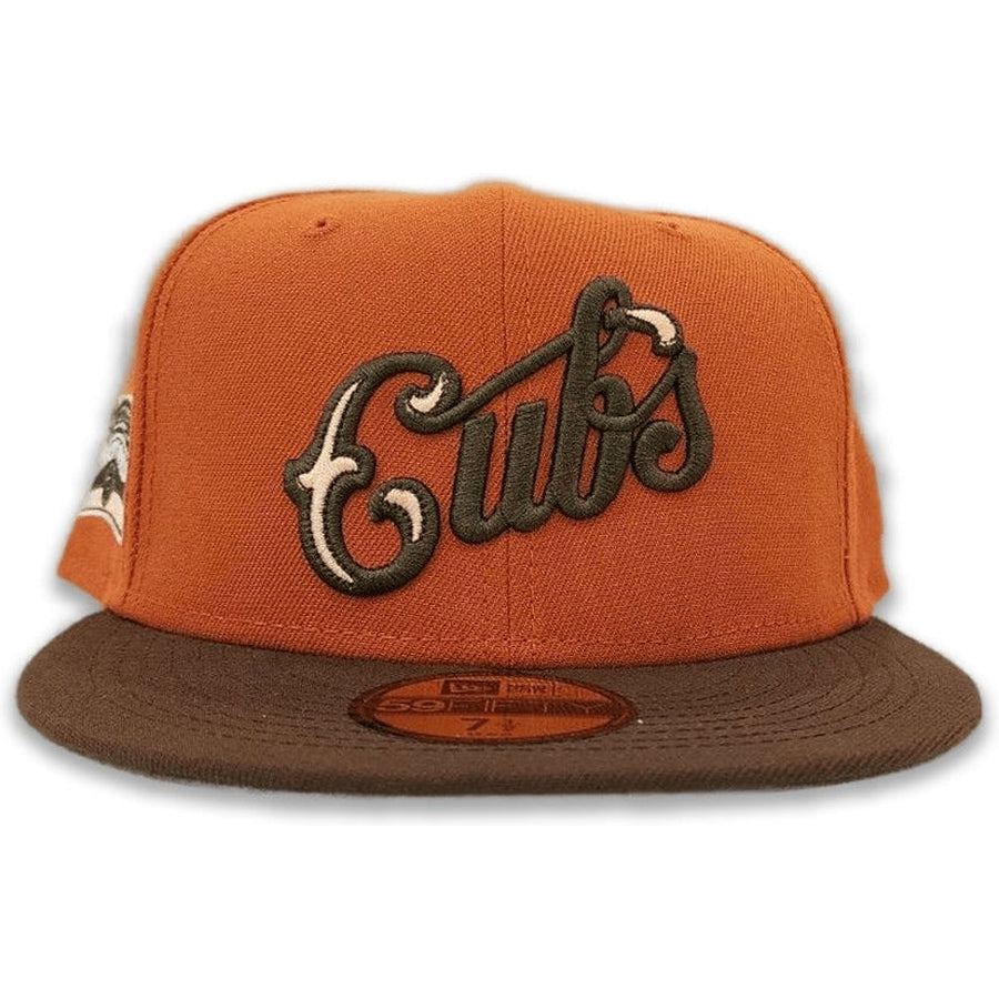 New Era Chicago Cubs Rust Orange/Brown Wrigley Field 59FIFTY Fitted Hat