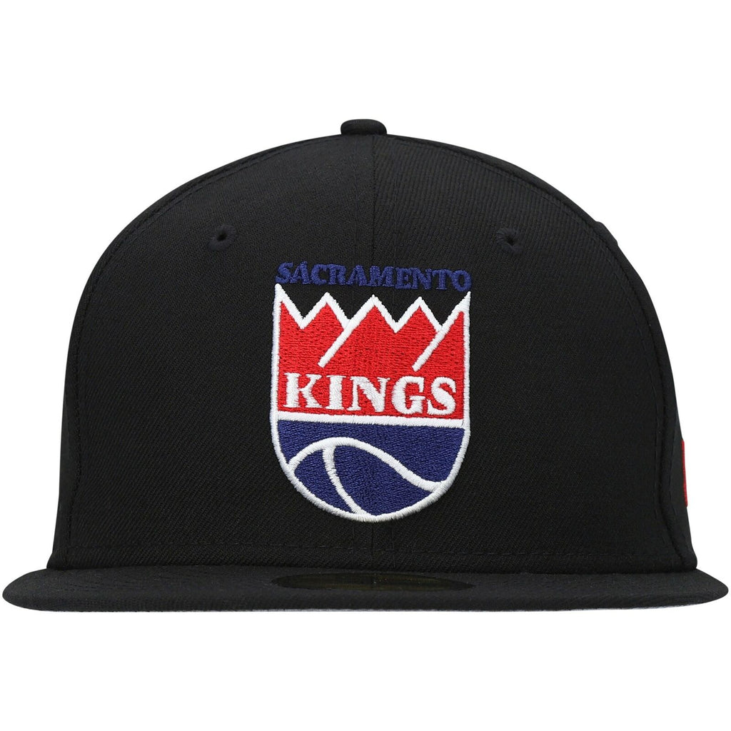 New Era Sacramento Kings Black Hardwood Classics Collection 59FIFTY Fitted Hat