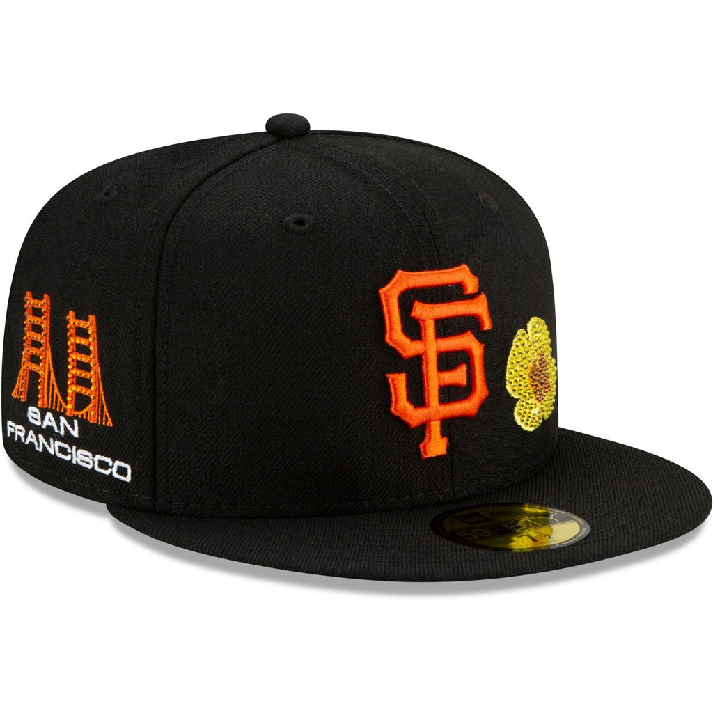 New Era Black San Francisco Giants Crystal Icons Rhinestone 59FIFTY Fitted Hat