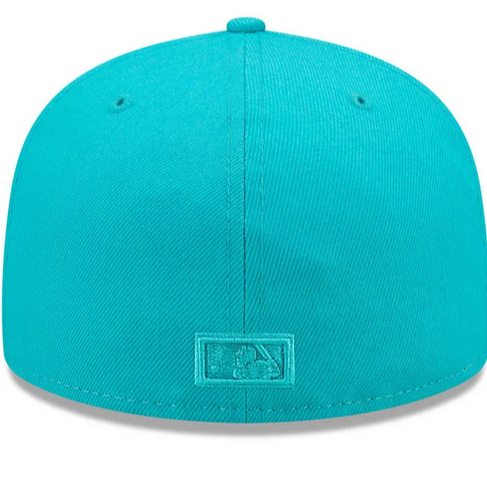 New Era Florida Marlins Mens Teal Tonal 2 Tone 59FIFTY Fitted Hat