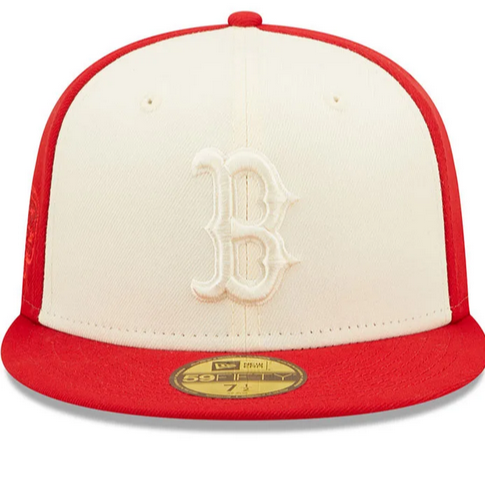New Era Boston Red Sox Mens Red Tonal 2 Tone 59FIFTY Fitted Hat