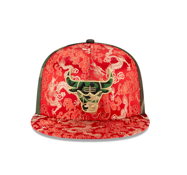 New Era Chicago Bulls Dragon Satin 59Fifty Fitted Hat