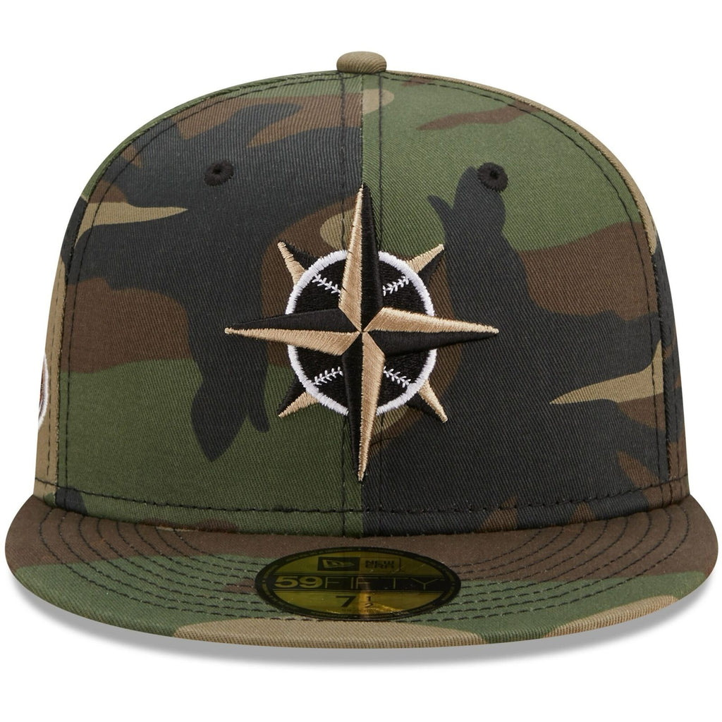New Era Seattle Mariners Camo 25th Anniversary Flame Undervisor 59FIFTY Fitted Hat