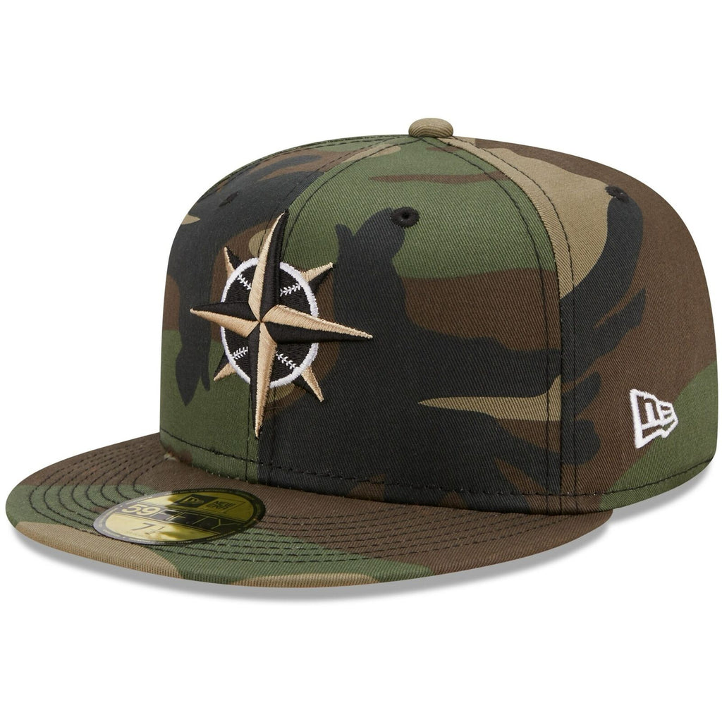 New Era Seattle Mariners Camo 25th Anniversary Flame Undervisor 59FIFTY Fitted Hat