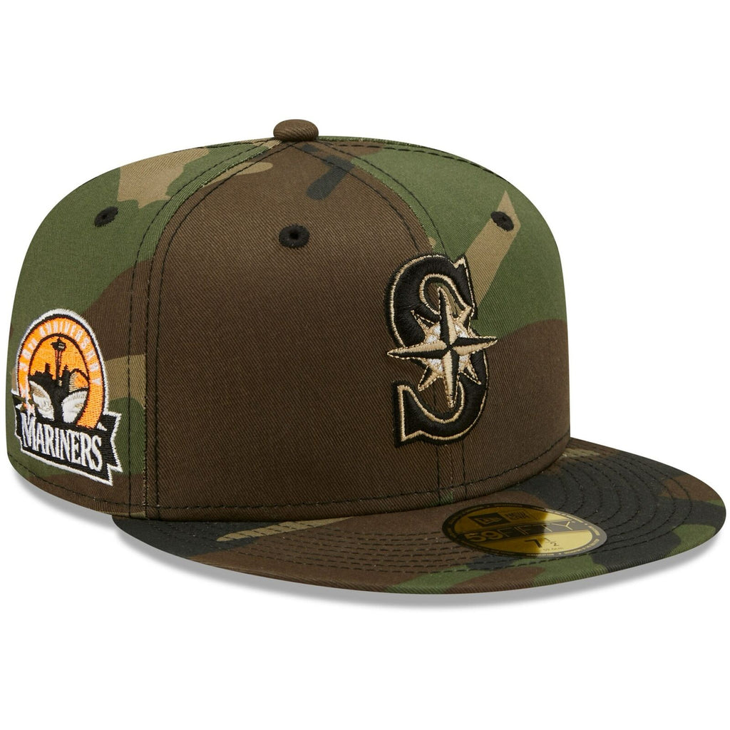 New Era Seattle Mariners Camo 30th Anniversary Flame Undervisor 59FIFTY Fitted Hat
