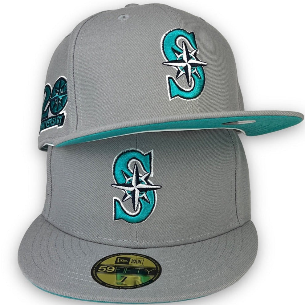 New Era Seattle Mariners Gray/Teal 20th Anniversary 59FIFTY Fitted Hat