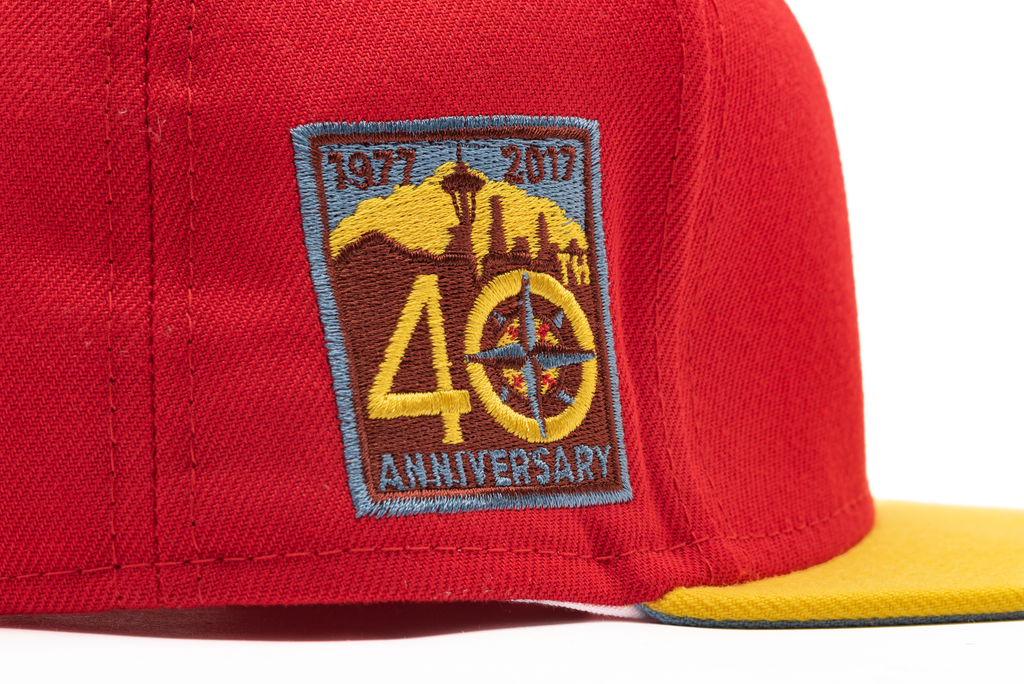 New Era x Politics Seattle Mariners Red/Yellow 'Stewie' 40th Anniversary 59FIFTY Fitted Hat