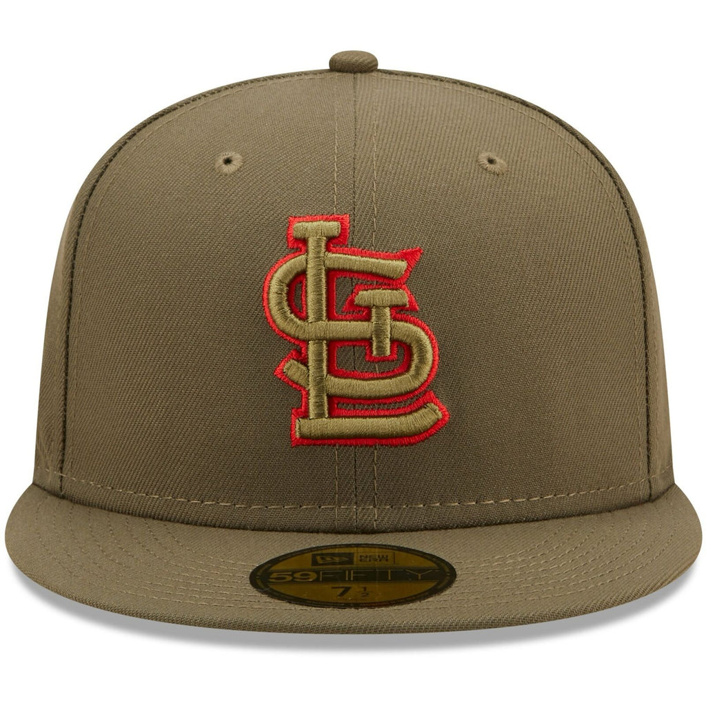New Era St. Louis Cardinals Olive 2006 World Series Scarlet Undervisor 59FIFTY Fitted
