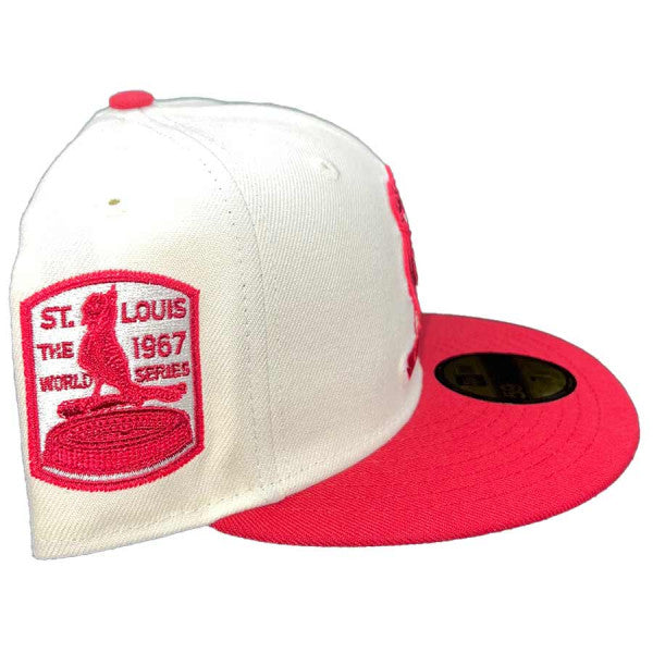 New Era St. Louis Cardinals Chrome Two Tone 1967 World Series Hot Pink UV 59FIFTY Fitted Hat