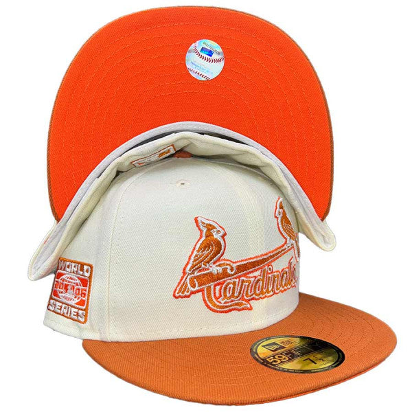New Era St. Louis Cardinals Chrome Two Tone 2006 World Series Bright Orange UV 59FIFTY Fitted Hat