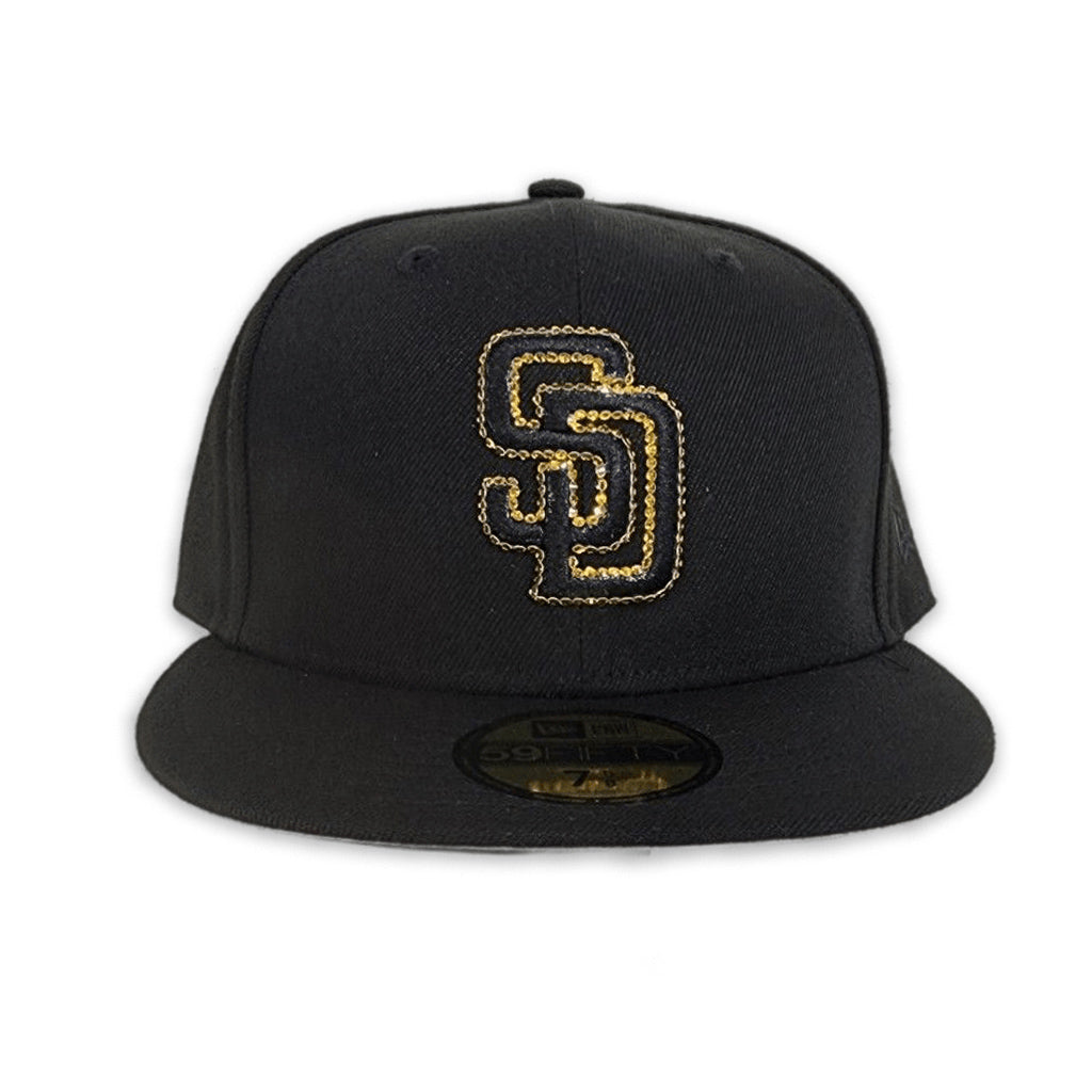 New Era  Swarovski Crystal Black San Diego Padres 59FIFTY Fitted Hat