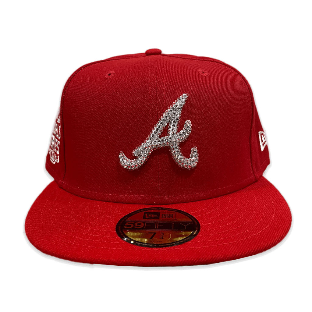 New Era Atlanta Braves 2021 World Series Red Swarovski 59FIFTY Fitted Hat