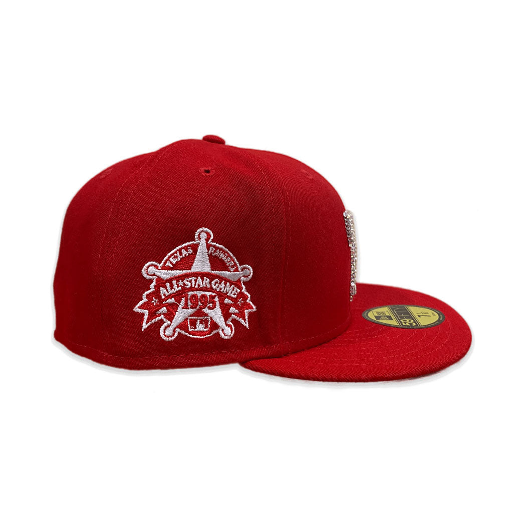 New Era Texas Rangers 1995 All-Star Game Red Swarovski 59FIFTY Fitted Hat