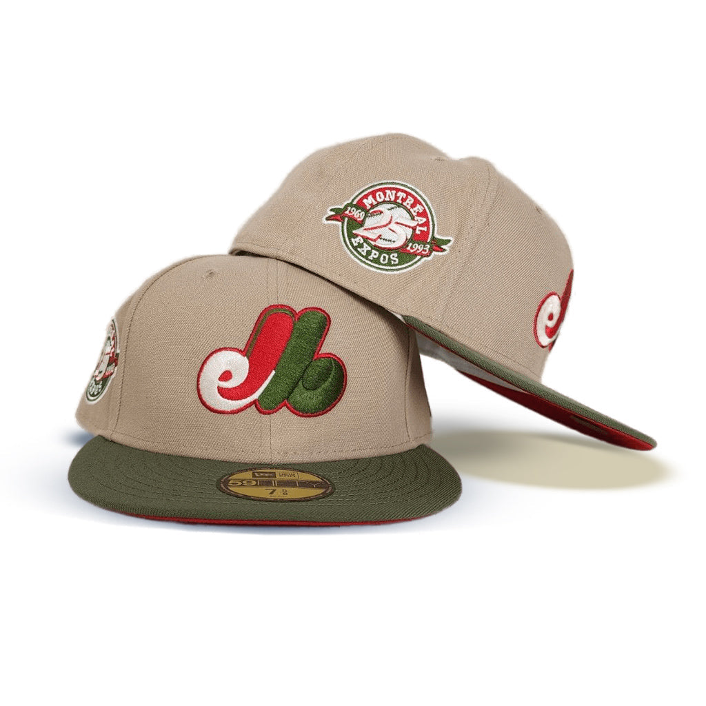 Expos Rust Hat New Era Montreal Expos Camel 25th Anniversary 59FIFTY Fitted Hat