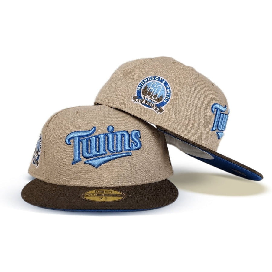 New Era Minnesota Twins Tan/Brown 60th Anniversary 59FIFTY Fitted Hat