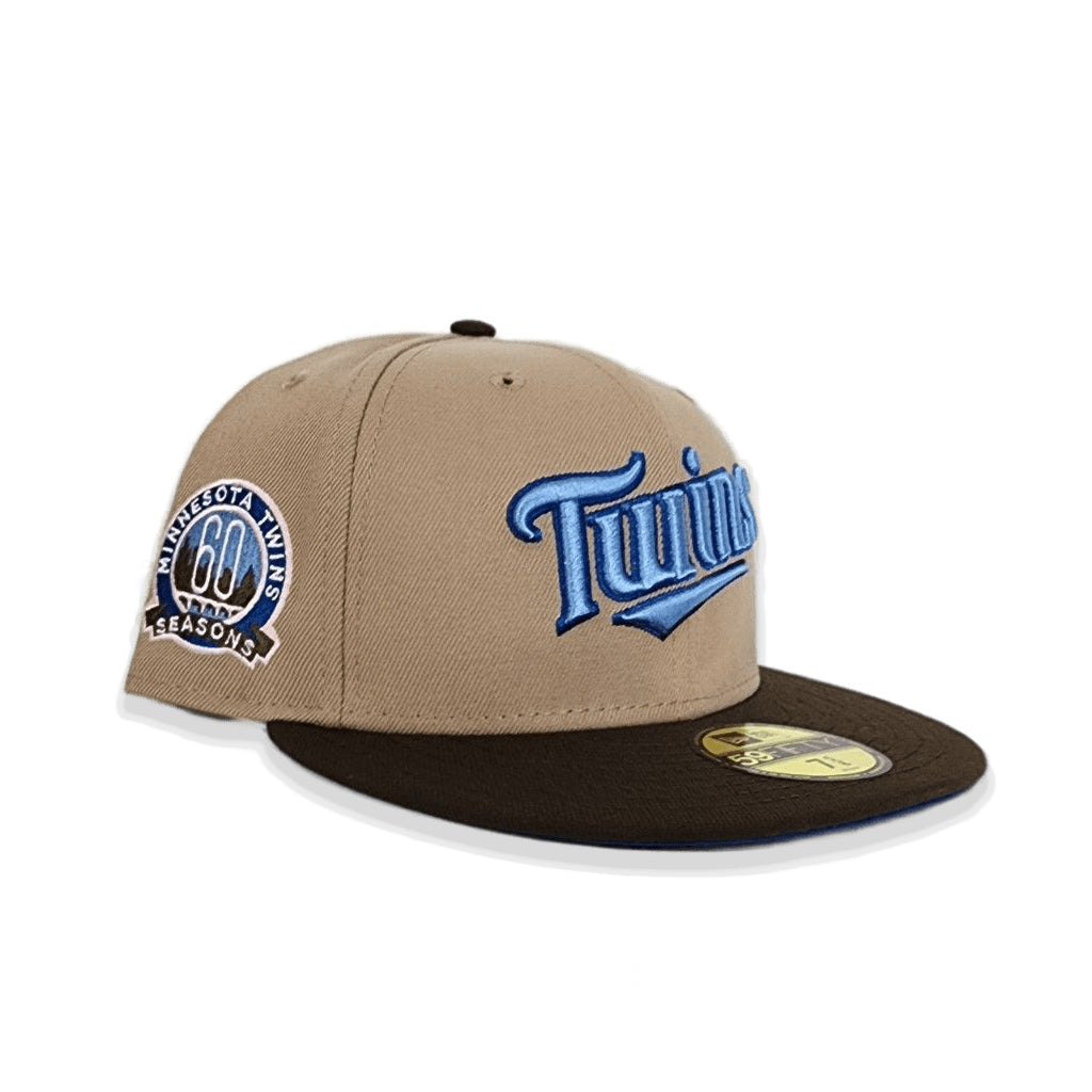 New Era Minnesota Twins Tan/Brown 60th Anniversary 59FIFTY Fitted Hat