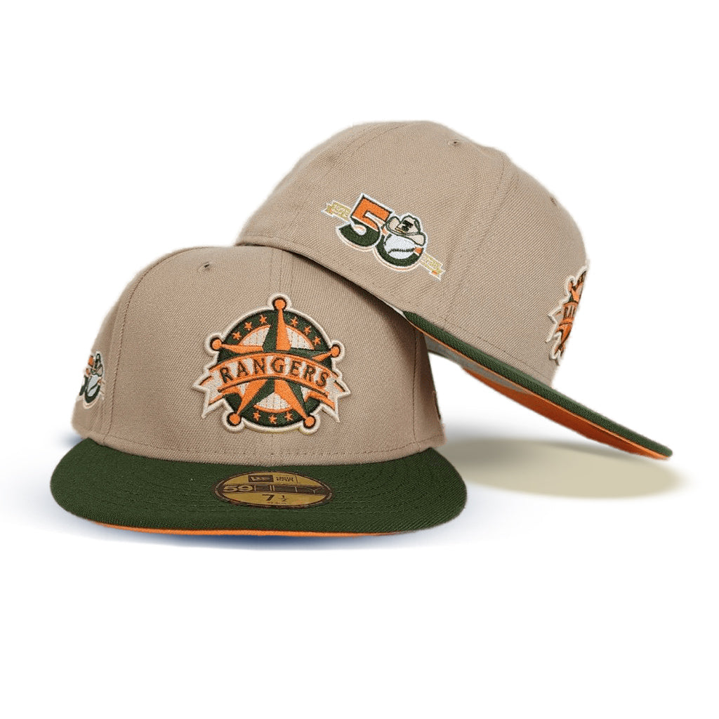 New Era Texas Rangers Camel 50th Anniversary 59FIFTY Fitted Hat