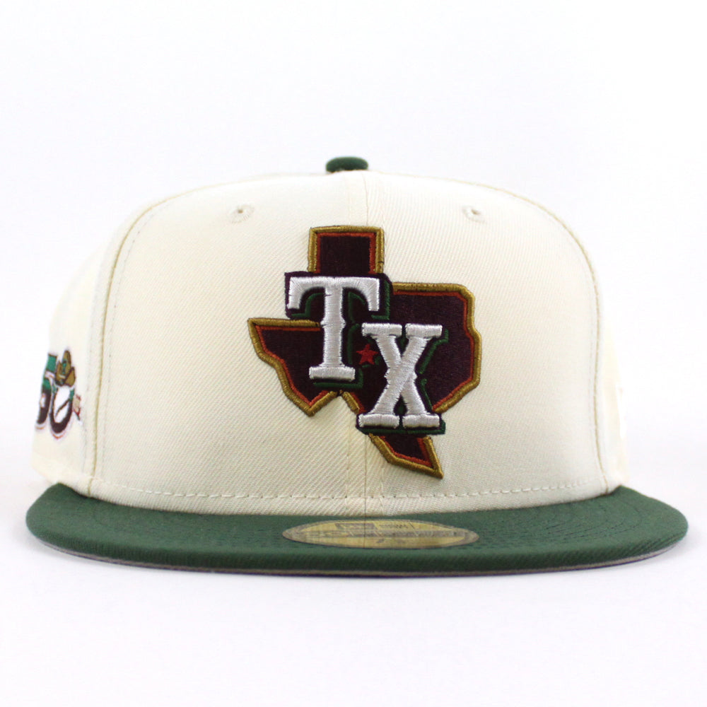 New Era Texas Rangers 50th Anniversary Chrome/Cilantro Green 59FIFTY Fitted Hat