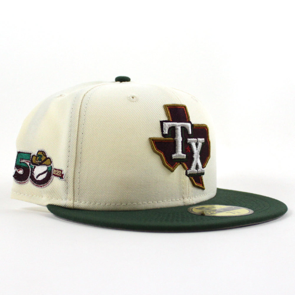 New Era Texas Rangers 50th Anniversary Chrome/Cilantro Green 59FIFTY ...