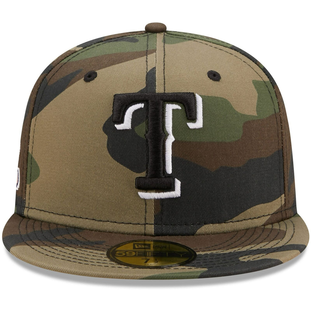 New Era Texas Rangers Camo 2020 Inaugural Season Flame Undervisor 59FIFTY Fitted Hat