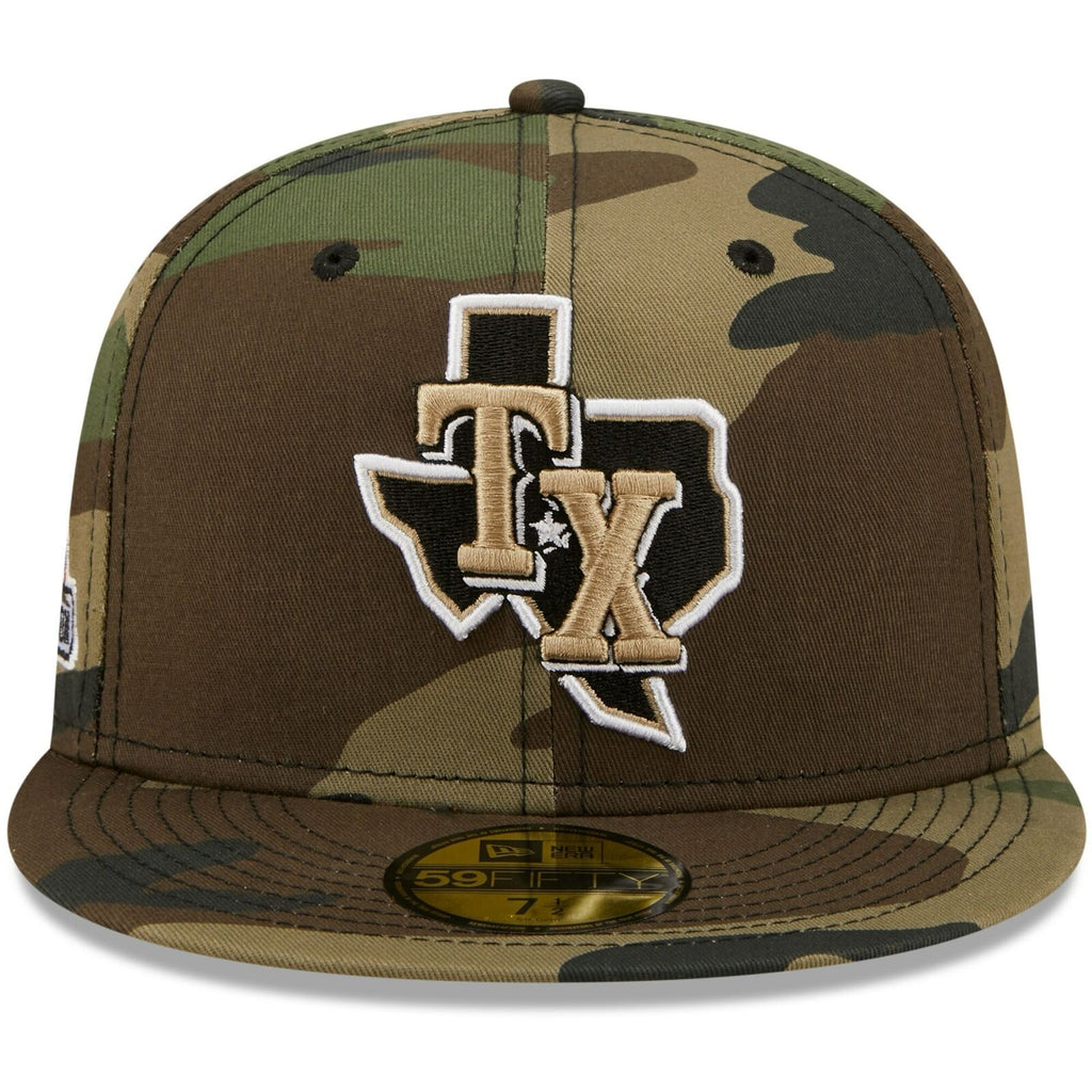 New Era Texas Rangers Camo 2020 Inaugural Season Flame Undervisor 59FIFTY Fitted Hat