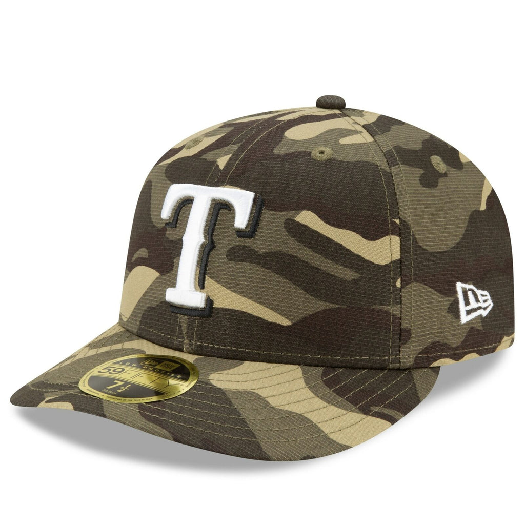 New Era Texas Rangers 2021 Camo Armed Forces Day On-Field Low Profile 59FIFTY Fitted Hat