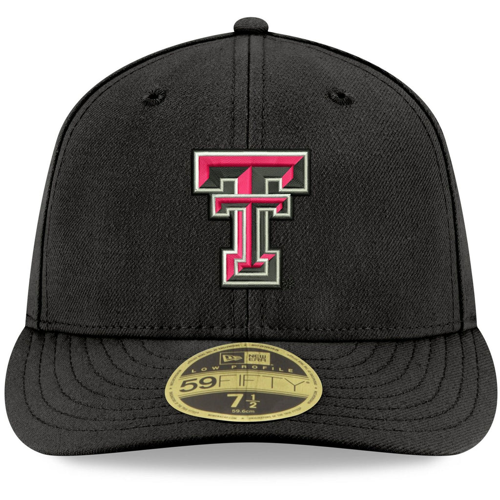 New Era Texas Tech Red Raiders Black Basic Low Profile 59FIFTY Fitted Hat