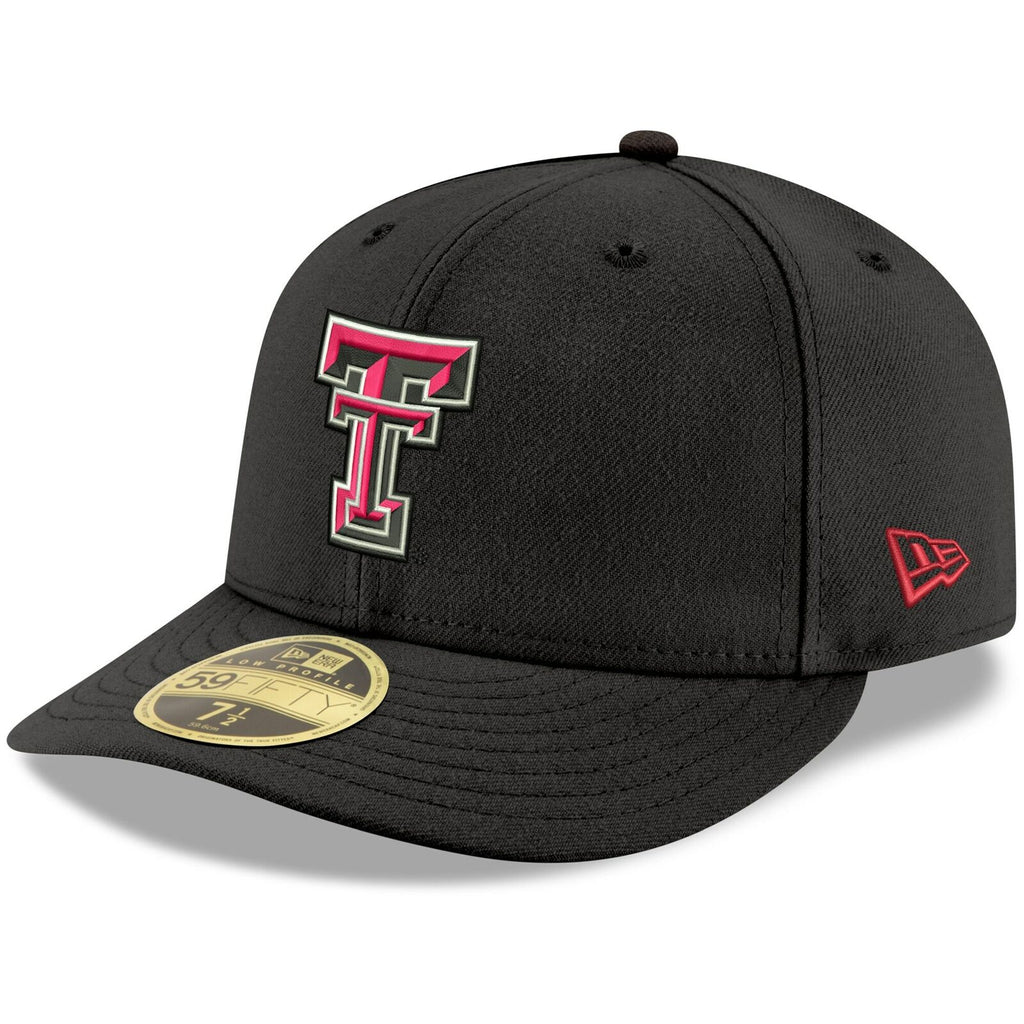 New Era Texas Tech Red Raiders Black Basic Low Profile 59FIFTY Fitted Hat