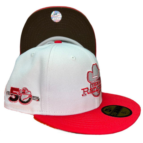 New Era Texas Rangers "Side of Fries" 50th Anniversary 59FIFTY Fitted Hat