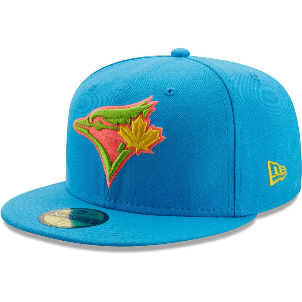 New Era Light Blue Toronto Blue Jays Pink Glow Undervisor 59FIFTY Fitted Hat