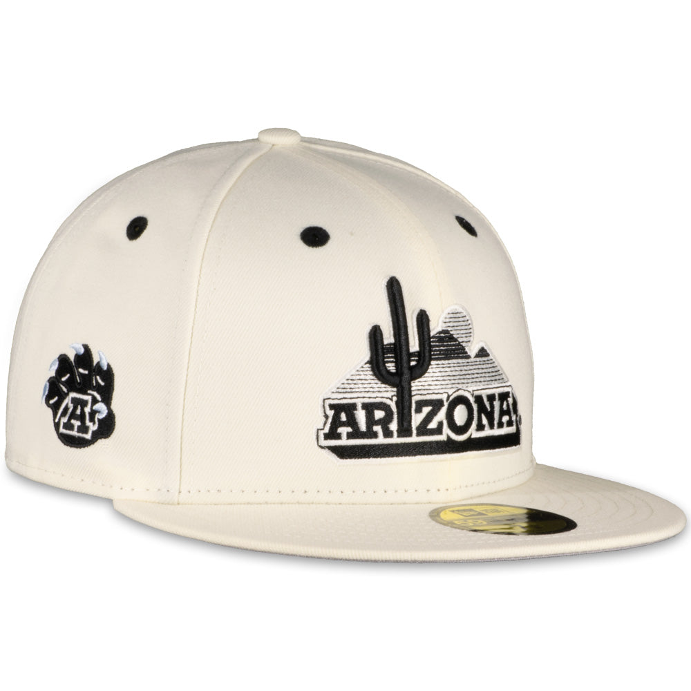 New Era Arizona Wildcats White Ivory Box Score 2023 59FIFTY Fitted Hat