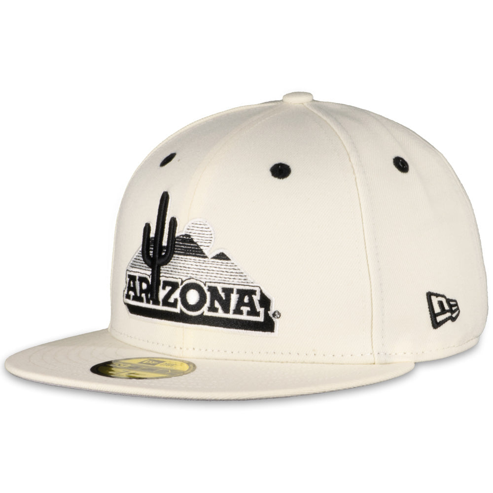 New Era Arizona Wildcats White Ivory Box Score 2023 59FIFTY Fitted Hat