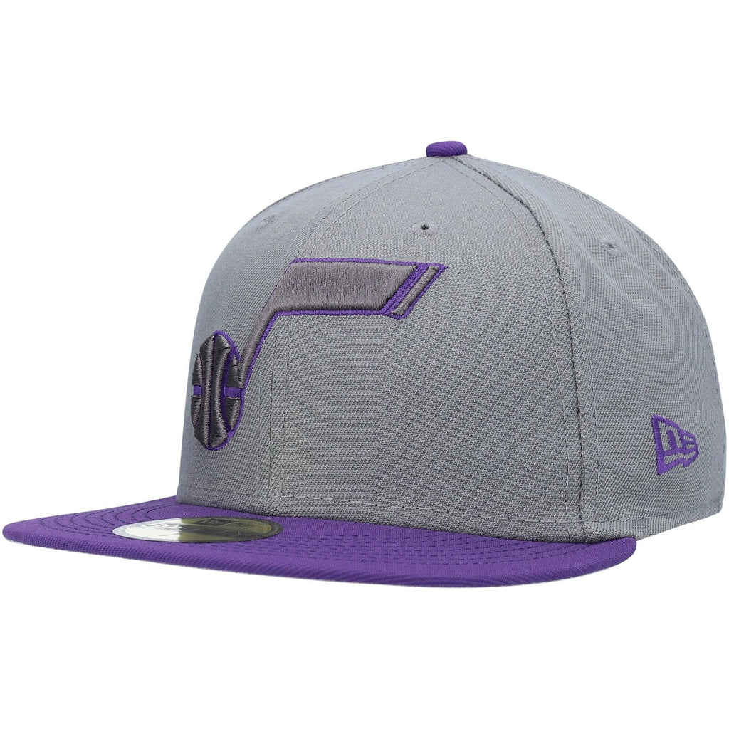 New Era Gray Utah Jazz Hardwood Classics Collection 59FIFTY Fitted Hat