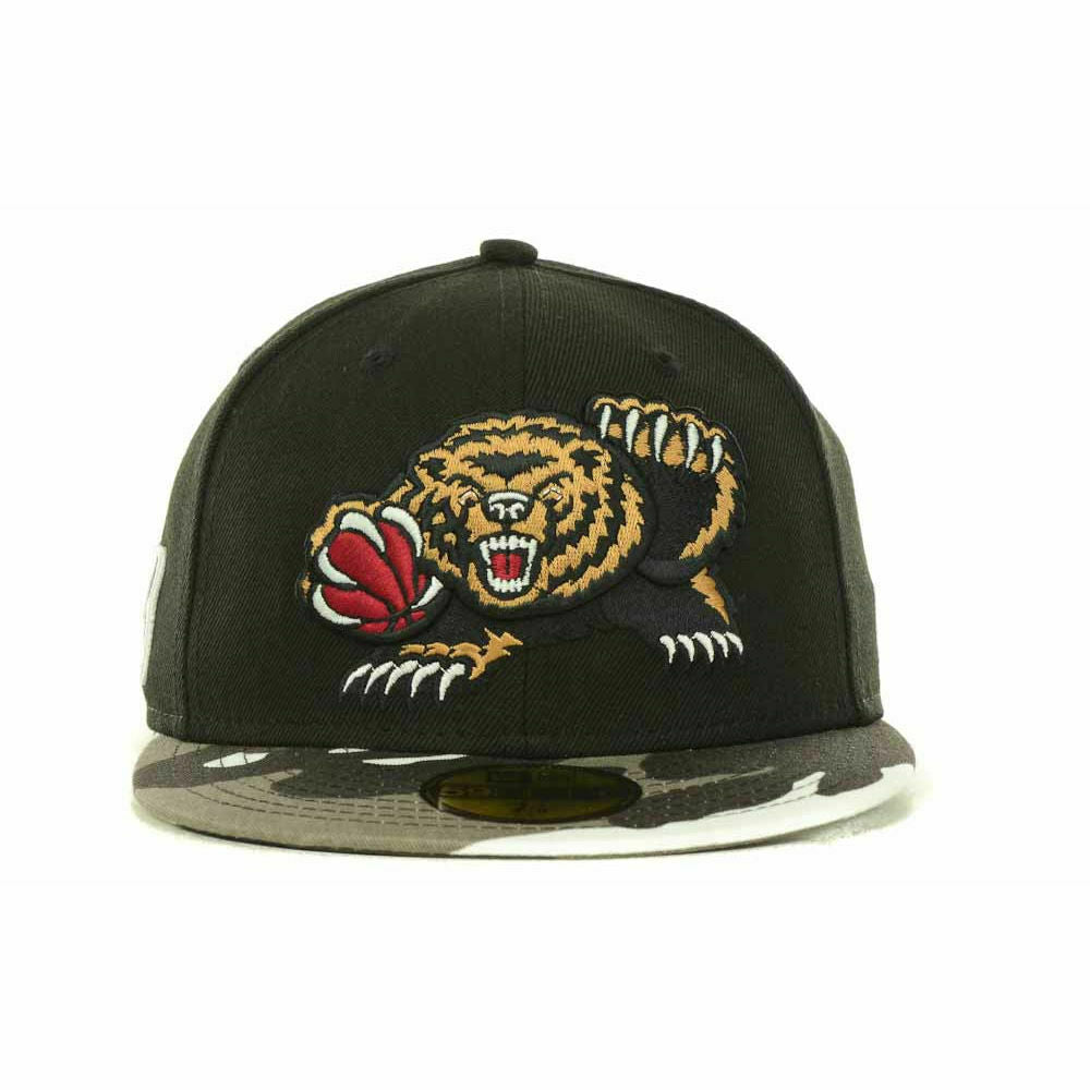 New Era Vancouver Grizzlies Black/White Camouflage Undervisor 59FIFTY Fitted Hat