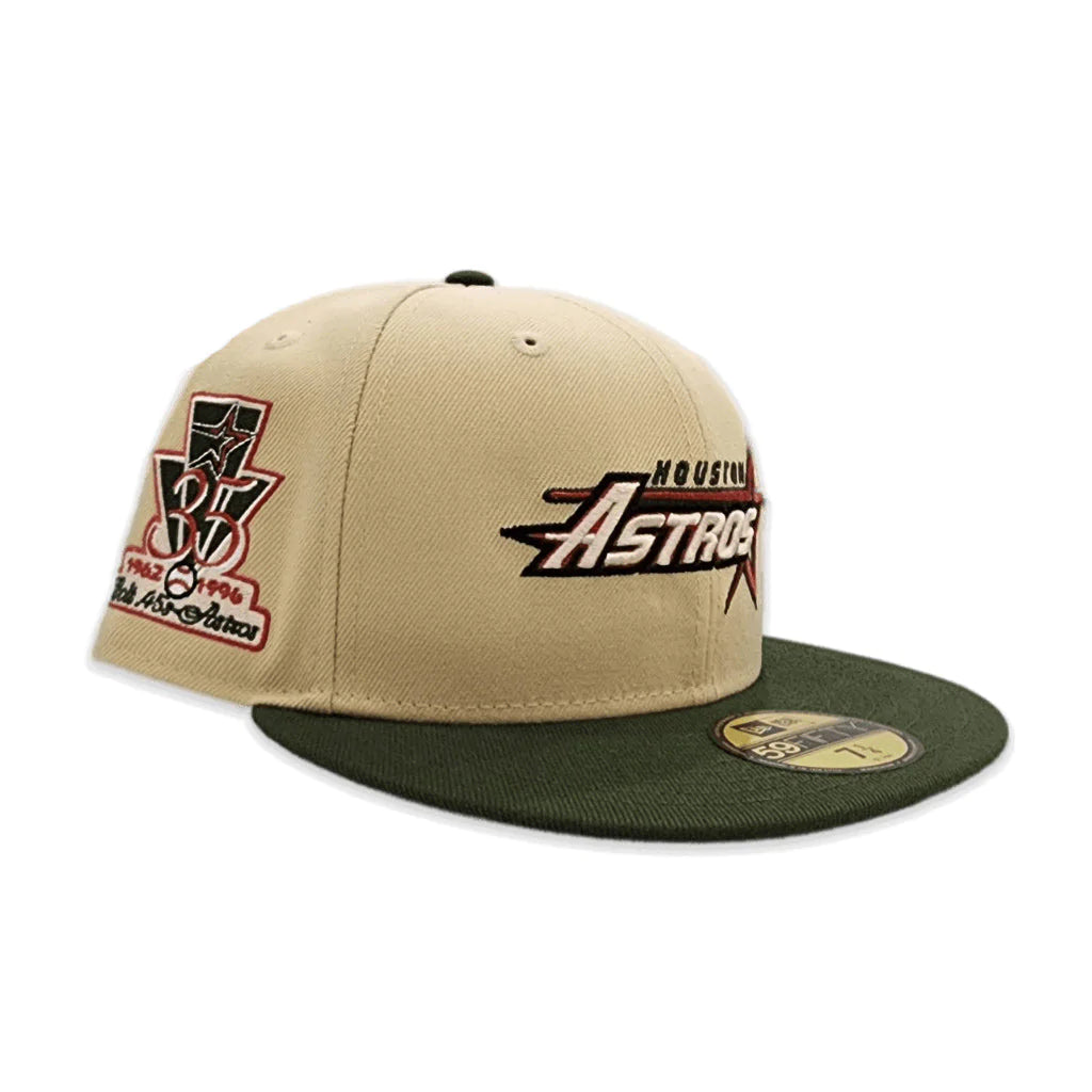 New Era Houston Astros Vegas Gold/Olive Green 35 Great Years 59FIFTY Fitted Hat
