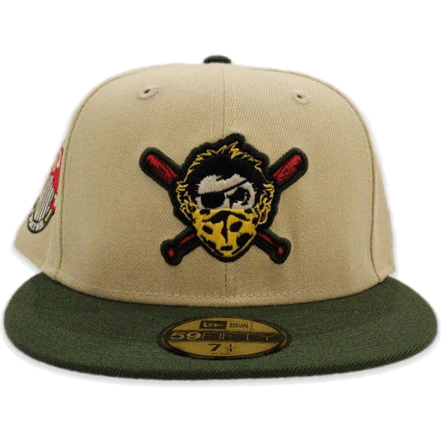 New Era Pittsburgh Pirates Vegas Gold/Olive Green Pirates Flag 59FIFTY Fitted Hat