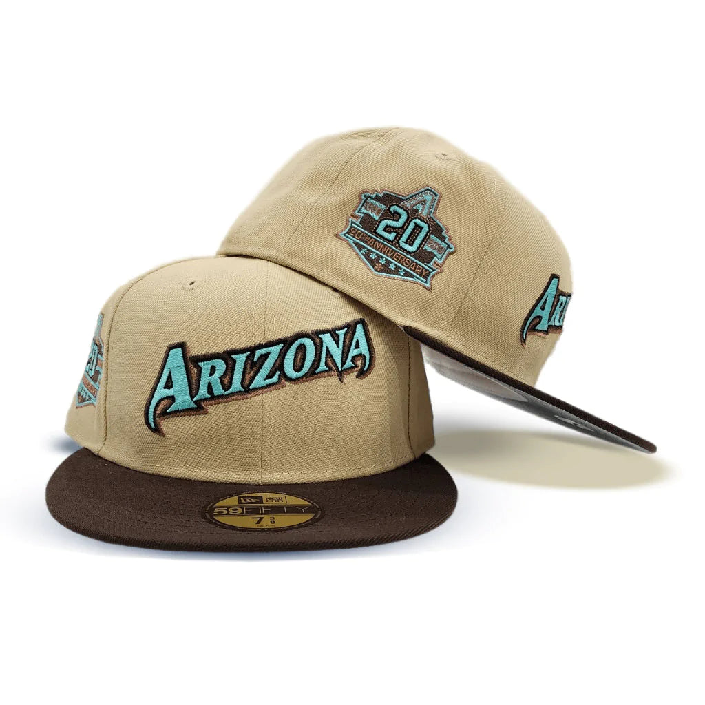 New Era Arizona Diamondbacks Script Vegas Gold/Brown 20th Anniversary 59FIFTY Fitted Hat