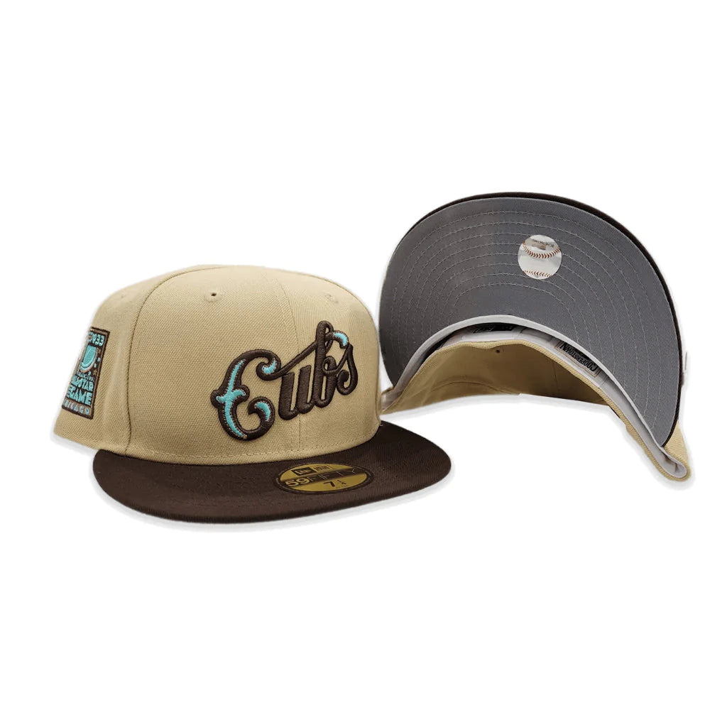 New Era Chicago Cubs Script Vegas Gold/Brown 1933 All-Star Game 59FIFTY Fitted Hat