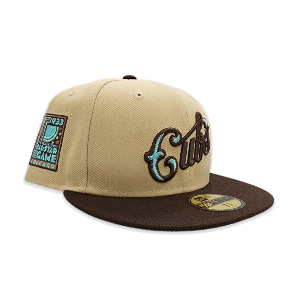 New Era Chicago Cubs Script Vegas Gold/Brown 1933 All-Star Game 59FIFTY Fitted Hat