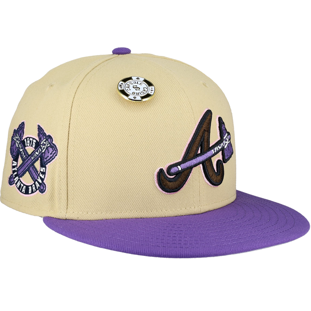 New Era x Capsule Atlanta Braves Vegas Gold Collection 1876 Tomahawk 59FIFTY Fitted Hat