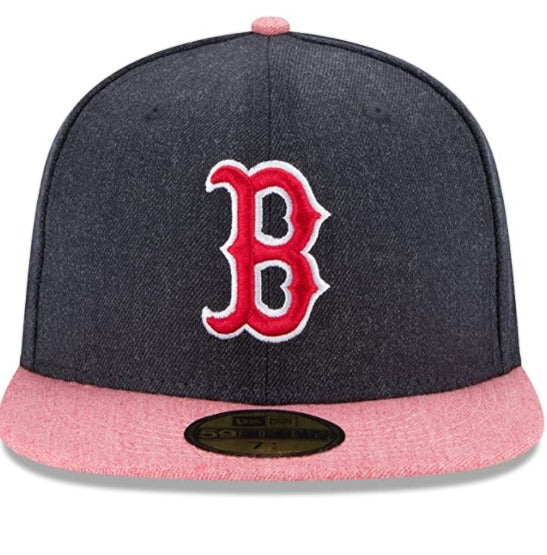 New Era Boston Red Sox Dark Heather Gray/Pink 59FIFTY Fitted Hat