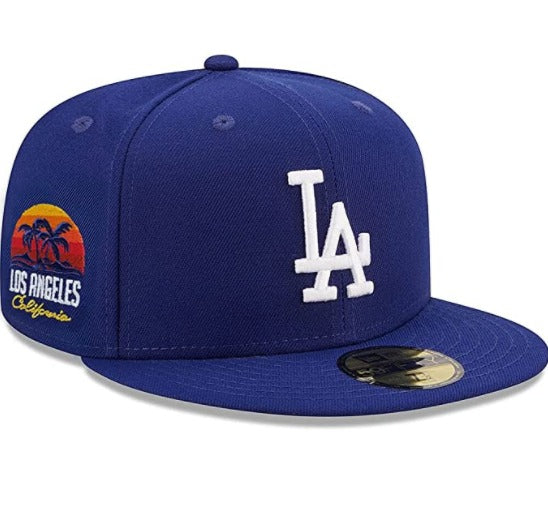 New Era Los Angeles Dodgers Royal Blue California Palm Tree Patch 59FIFTY Fitted Hat