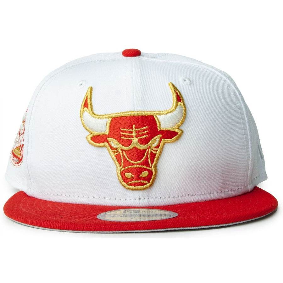 New Era Chicago Bulls White/Red/Gold 6x Champs 59FIFTY Fitted Cap