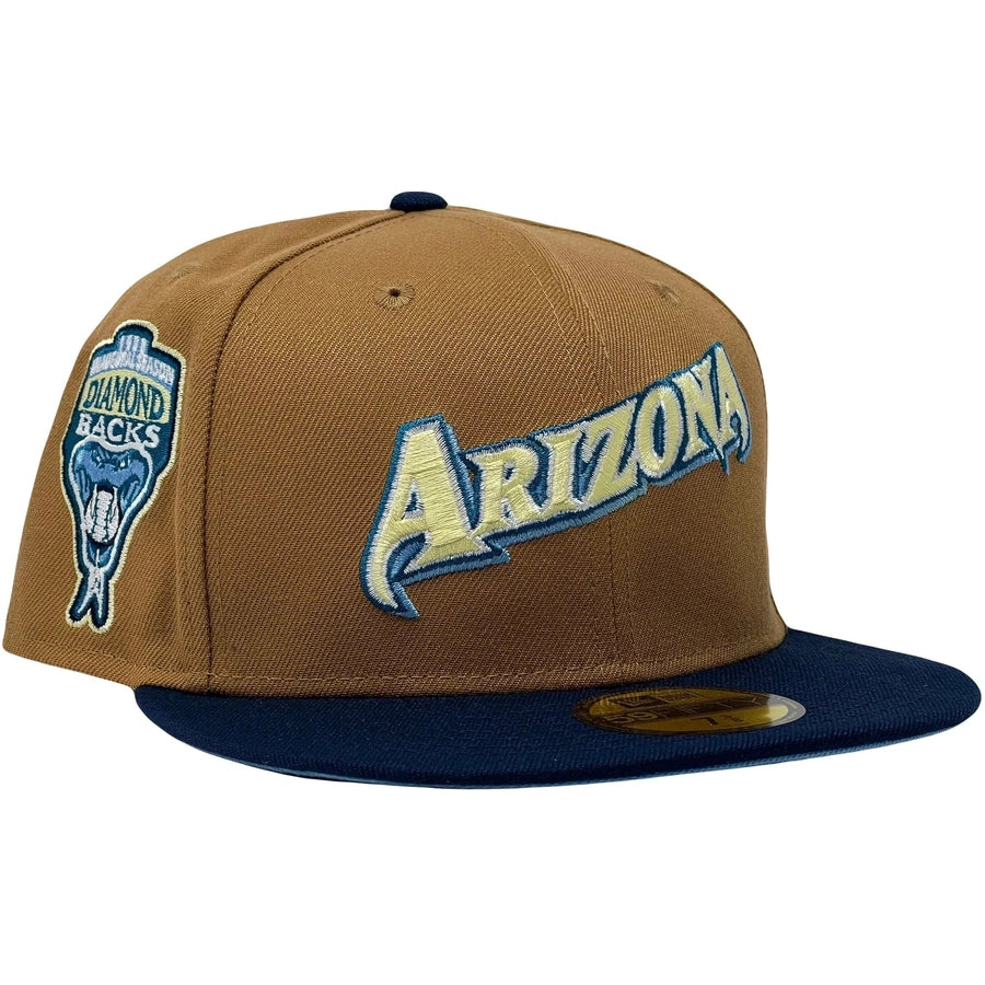 New Era Arizona Diamondbacks 1998 Inaugural Season Light Bronze/Navy 2023 59FIFTY Fitted Hat