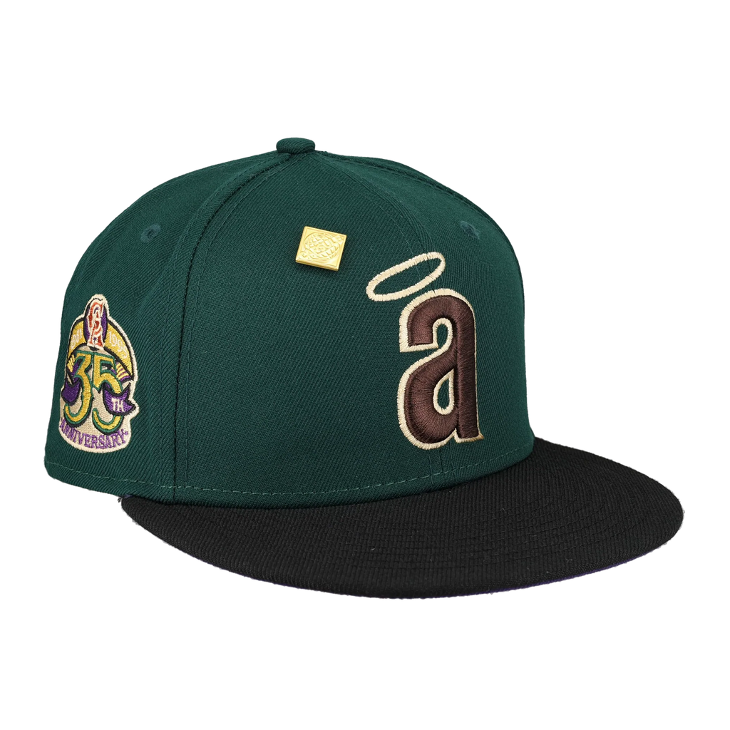 New Era California Angels Green Bark Collection 35th Anniversary 59FIFTY Fitted Hat