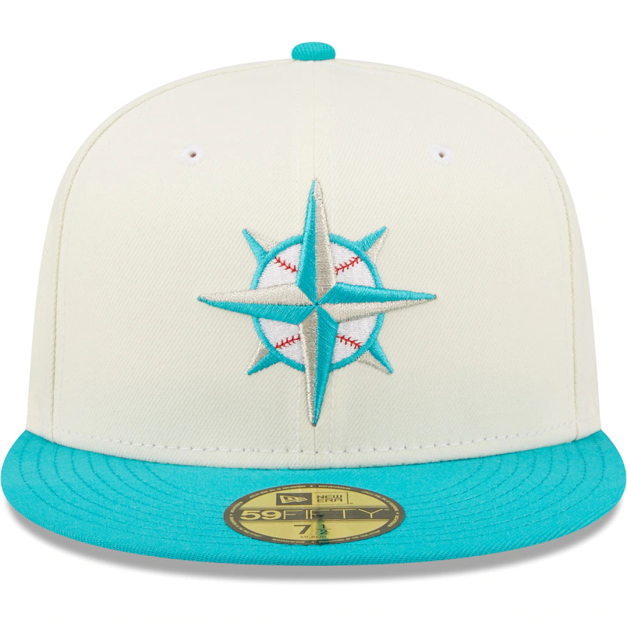 New Era Seattle Mariners White/Aqua Cooperstown Collection Kingdome