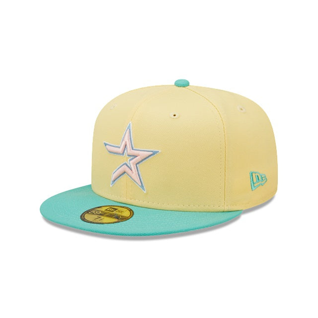New Era Houston Astros 2005 World Series Yellow/Teal 59FIFTY Fitted Hat