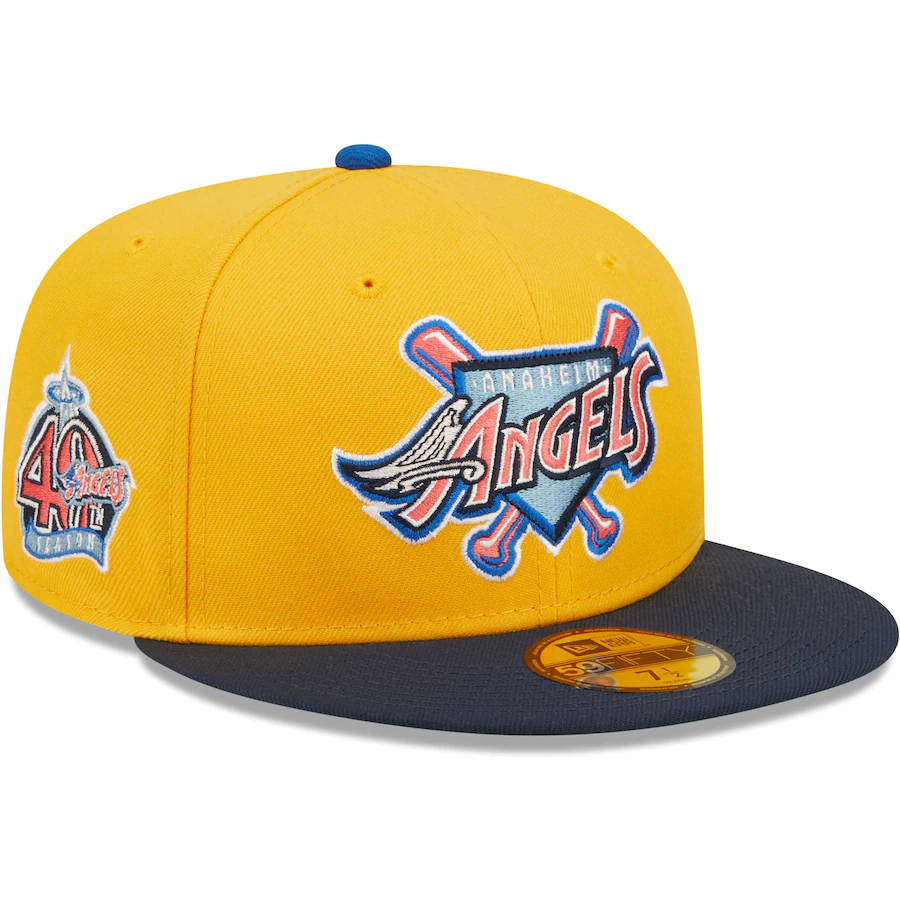 New Era Los Angeles Angels Gold/Azure 40th Season Undervisor 59FIFTY Fitted Hat