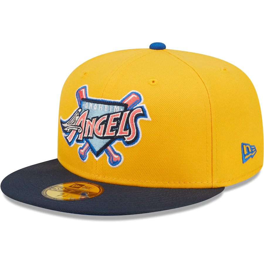 New Era Los Angeles Angels Gold/Azure 40th Season Undervisor 59FIFTY Fitted Hat